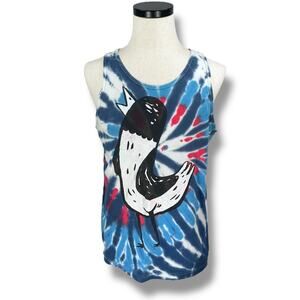 The Wonder Years Punk Band Tank Top Mens Medium Blue Tie Dye Sleeveless Pullover